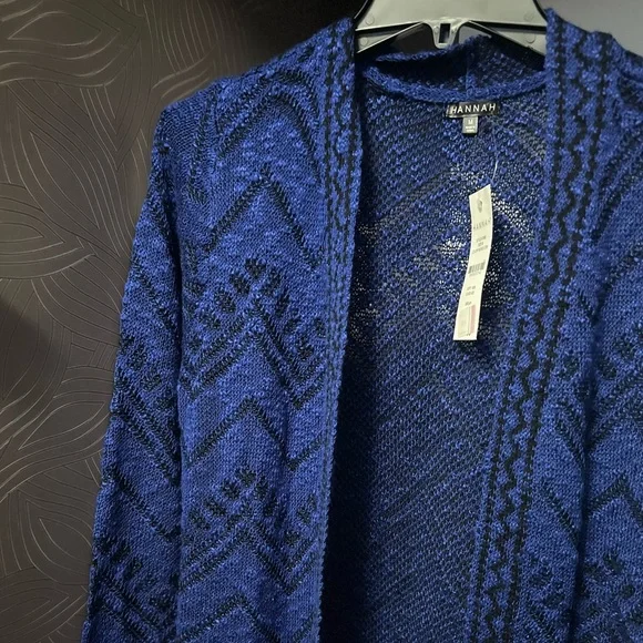 Royal Blue and Black Cardigan Size M - Picture 4 of 7